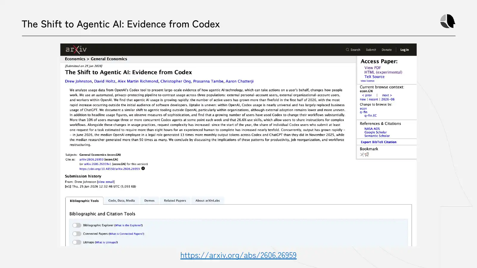 The Shift to Agentic AI: Evidence from Codex