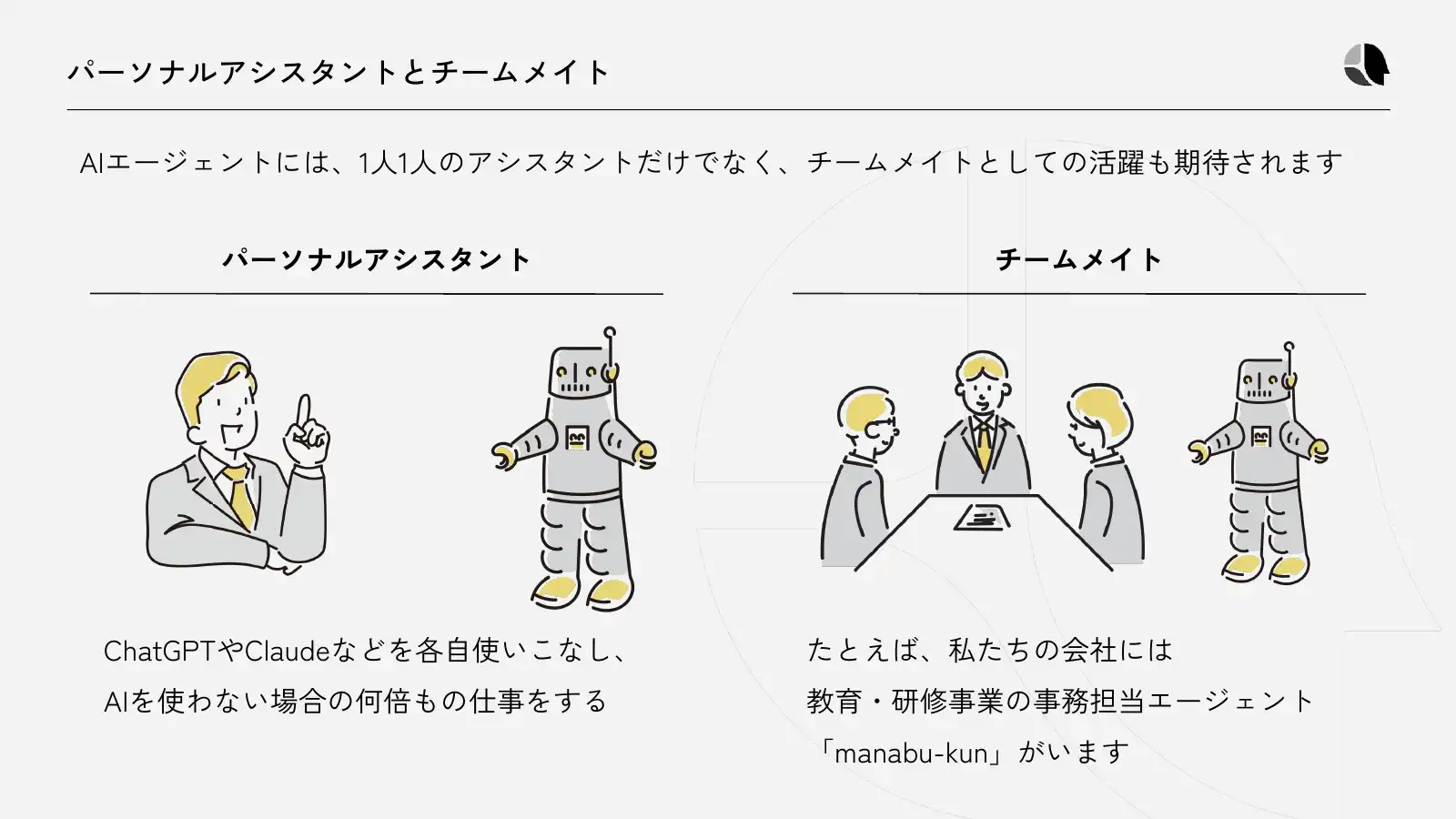 パーソナルアシスタントとチームメイト